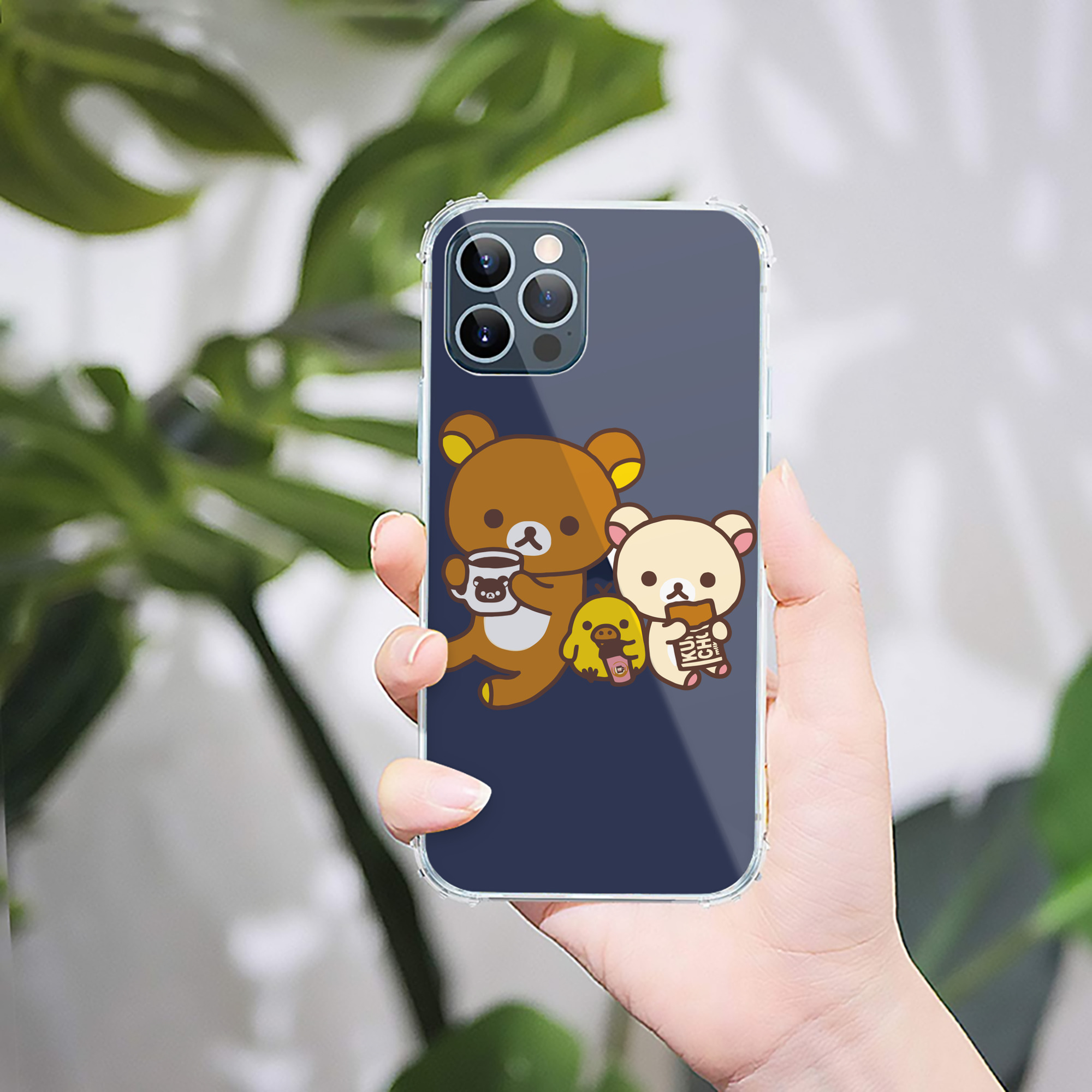 （画像用） リラックマ リラックマ キイロイトリ Rilakkuma Korilakkuma Kiiroitori 【iPhone 12シリーズ対応】透明スマホケース（クリアソフトケース）